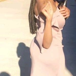 Petal Sleeve Bardot Midi Dress